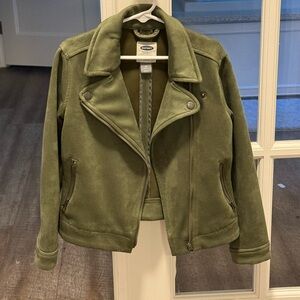 Girls Faux Suede Moto jacket